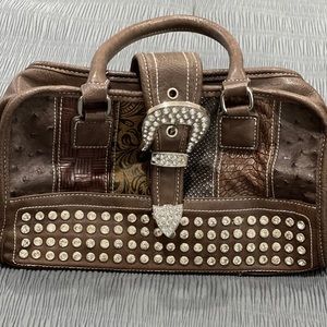 Used Brown Silverake bling purse